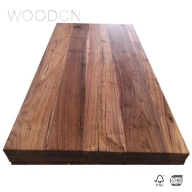 Counter Top Terpaku Tepi Walnut Hitam