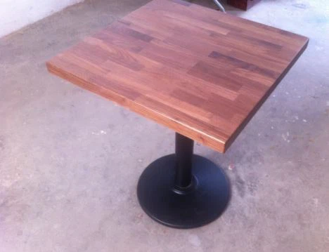 Meja Kopi Kayu Solid Walnut Hitam