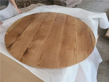 Oak Solid Wood Meja Bundar Atas