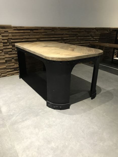 Daur Ulang Meja Teh Kayu Solid Elm Tua