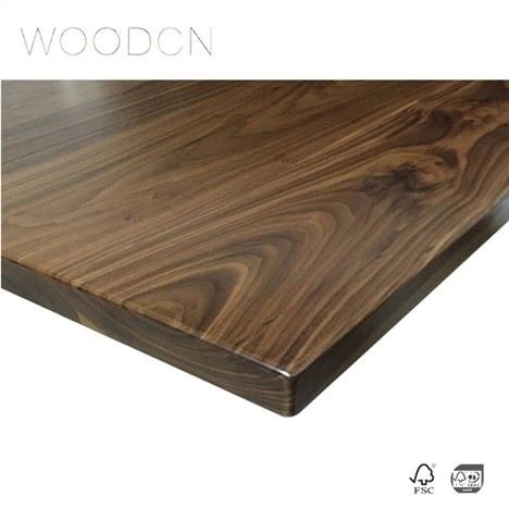 Kayu Kenari Hitam Padat Tepi Terpaku Counter Tops