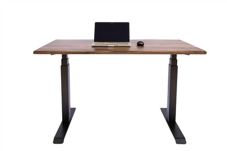 Meja Kantor Tepi Hitam Walnut Live Edge