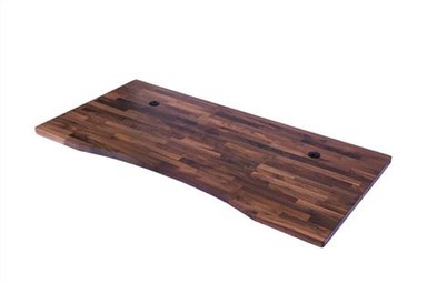 Atasan Meja Kantor Walnut Hitam Polos