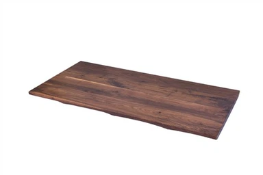 Meja Kantor Kayu Walnut Hitam Solid Atas