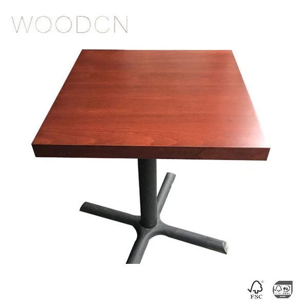 Veneer Beech Wood Leather Restaurant Home Table Top