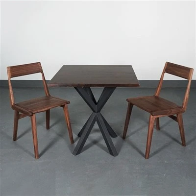 Ash Wood Butcher Block Dining Tabl di Pemasok Warna Walnut