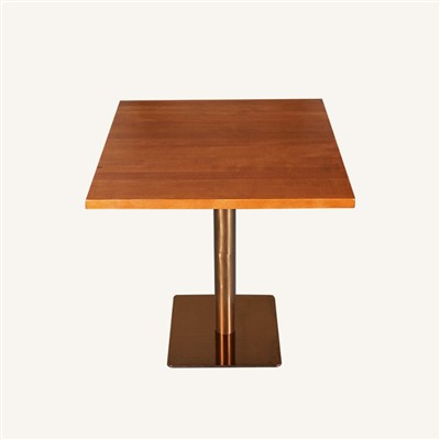 Meja kopi kayu beech solid dengan warna ceri